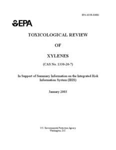 Toxicological Review of Xylenes (PDF)