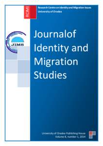 RCIMI  Research Centre on Identity and Migration Issues University of Oradea  Journalof