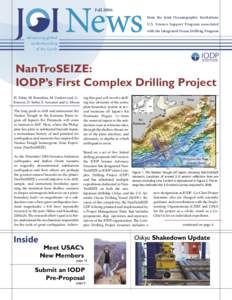 Earth / Integrated Ocean Drilling Program / Chikyū / ECORD / Ocean Drilling Program / Nankai Trough / JOIDES Resolution / Japan Agency for Marine-Earth Science and Technology / Drillship / Geology / Marine geology / Oceanography