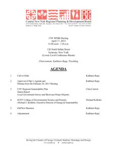 Central New York Regional Planning & Development Board  126 N. Salina Street, Suite 200, Syracuse, New York 13202 • Tel[removed] • Fax[removed]Kathleen A. Rapp, Chair David V. Bottar, Executive Director