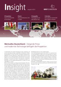 Insight } Prospektion: Suche nach Rohstoffen in Deutschland  Ausgabe