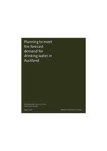 Planning to meet the forecast demand for drinking water in Auckland