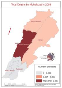 Total Deaths by Mohafazat in[removed]North Lebanon / Bekaa