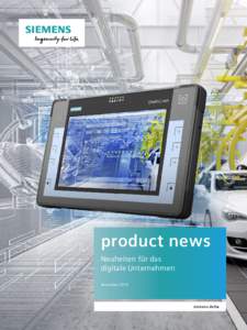 product news Neuheiten für das digitale Unternehmen Novembersiemens.de/tia