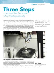 Process Improvement  Three Steps to Improve Your Aerospace CNC Machining Results