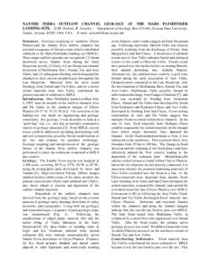 Geomorphology / Outflow channels / Chryse Planitia / Ares Vallis / Vallis / Valles Marineris / Noachian / Hesperian / Iani Chaos / Mars / Planetary geology / Planetary science