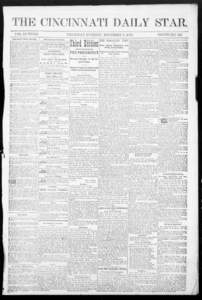 The Cincinnati daily star. ([Cincinnati, Ohio]). (Cincinnati, OH[removed]p ].