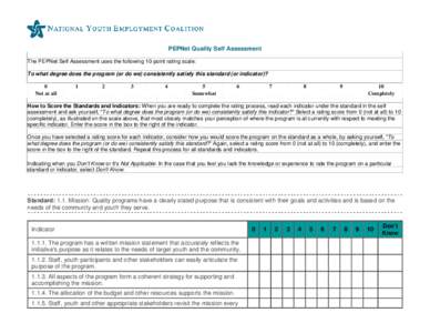 Microsoft Word - Hard copy of PEPNet Quality Self Assessment.doc