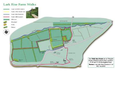 Lark Rise Farm Walks  s The Walk Start Points are on Wimpole Road in Barton between house numbers