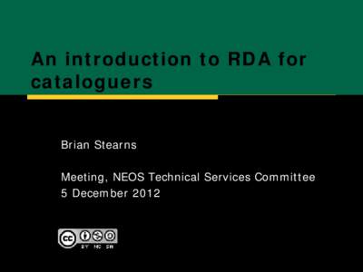 Metadata / AACR2 / Cataloging / Uniform title / Anthony Panizzi / Generally accepted accounting principles / Information / Library science / Data