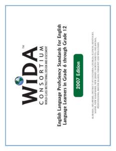 University of Wisconsin–Madison / WIDA Consortium / English as a foreign or second language / English-language learner / Language education / Regents Examinations / E-learning / Standards of Learning / Missouri Assessment Program / Education / English-language education / Knowledge