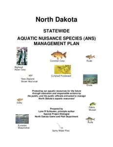 Geography of North Dakota / National Invasive Species Act / Nuisance / Myriophyllum spicatum / Devils Lake / Potamogeton crispus / Ruffe / North Dakota / Asian carp / Invasive plant species / Fish / Invasive species