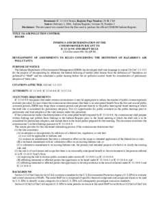 Document: IC[removed]Notice, Register Page Number: 29 IR 1769 Source: February 1, 2006, Indiana Register, Volume 29, Number 5 Disclaimer: This document was created from the files used to produce the official CD-ROM India