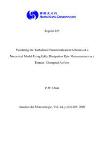 Aerodynamics / Turbulence / Chek Lap Kok / Hong Kong International Airport / Turbulence kinetic energy / Atmospheric model / LIDAR / Meteorology / Numerical weather prediction / Physics / Fluid dynamics / Fluid mechanics