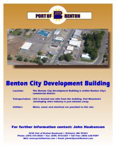 PORT OF  BENTON Benton City Development Building Location: