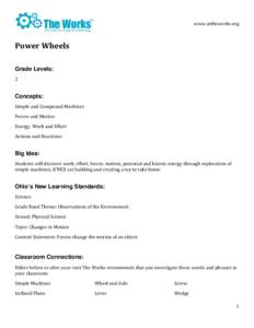 www.attheworks.org  Power Wheels Grade Levels: 2