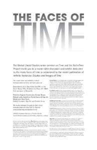 The Global Liberal Studies senior seminar on Time and the ArcheTime Project invite you to a round-table discussion and exhibit dedicated to the many faces of time as occasioned by the recent publication of Infinite Insta