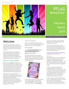 PFLAG NEWSLETTER  Issue # PFLAG