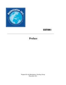 SECTION I  Preface Prepared for the BioInitiative Working Group December 2012