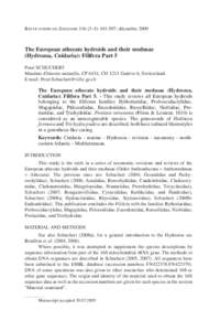 The European athecate hydroids and their medusae (Hydrozoa, Cnidaria): Filifera Part 5