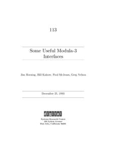 Object-oriented programming / Modula-3 / Modula-2+ / Modula-2 / Abstraction / Go / Subtype polymorphism / Jim Horning / Interface / Computing / Software engineering / Computer programming