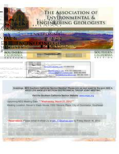 Real estate / Construction / Engineering / Civil engineering / Engineering geology / Geotechnical engineering / American Society of Civil Engineers / Engineering geologist / AEG / Geology / Earthquake Engineering Research Institute