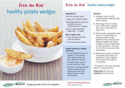 ®  ® healthy potato wedges