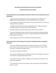 Microsoft Word - SASP Core Standards - Code of Ethics.doc