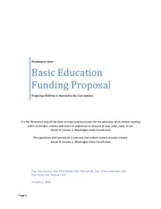 Basic Education Funding Proposal