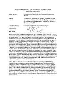 Marine Mammal Protection Act / Marine conservation / Endangered Species Act / Beaufort Sea / National Marine Fisheries Service / Marine mammal / Polar bear / Gray whale / Northstar Island / Zoology / Biology / Balaenidae