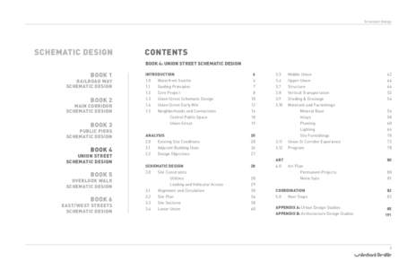 Schematic Design  SCHEMATIC DESIGN CONTENTS BOOK 4: UNION STREET SCHEMATIC DESIGN