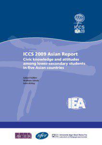 ICCS 2009 Asian Report Civic knowledge and attitudes among lower-secondary students