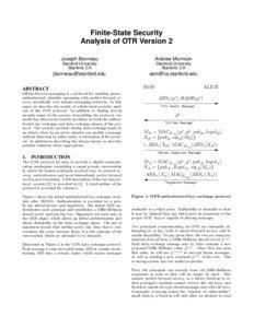 Finite-State Security Analysis of OTR Version 2 Joseph Bonneau