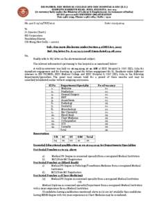 ESI-PGIMSR,, ESIC MEDICAL COLLEGE AND ESIC HOSPITAL & ODC (E.Z.) DIAMOND HARBOUR ROAD, JOKA, KOLKATA, [removed]A statutory body under the Ministry of Labour & Employment, Government of India) AN ISO 9001:2008 CERTIFIED O