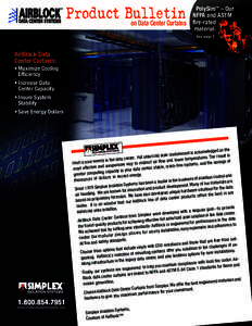 Product Bulletin on Data Center Curtains PolySim™ – Our NFPA and ASTM fire-rated