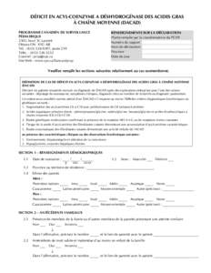 MEDIUM CHAIN ACYL-COENZYME A DEHYDROGENASE DEFICIENCY (MCADD)