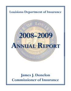 Louisiana Department of Insurance[removed]ANNUAL REPORT  James J. Donelon