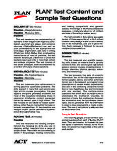 8719 PLAN Sample Test Questions