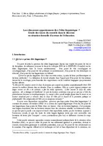 Paru dans : L’élite en Afrique subsaharienne et la langue française : pratiques et représentations, Omer Massoumou (ed.), Paris : L’Harmattan, 2011.