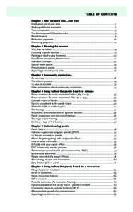 TABLE OF CONTENTS Chapter 1 Info you need now…and later Make good use of your time .......................................................................................1 Working with case managers ...................