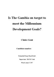 Title	
  page	
    Is The Gambia on target to