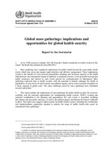 SIXTY-FIFTH WORLD HEALTH ASSEMBLY Provisional agenda item 13.8 A65[removed]March 2012