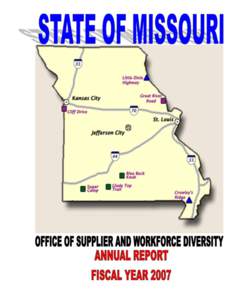 State of Missouri Matt Blunt Governor Larry W. Schepker Commissioner