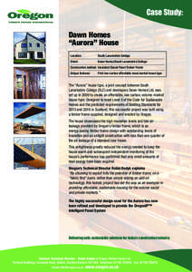 Case Study: Dawn Homes “Aurora” House Location:  South Lanarkshire College