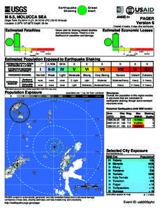Green Alert Earthquake Shaking M 6.5, MOLUCCA SEA
