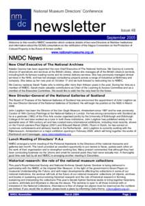 National Museum Directors’ Conference  newsletter Issue 48 September 2005
