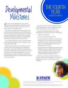 L837 Developmental Milestones: The Fourth Year