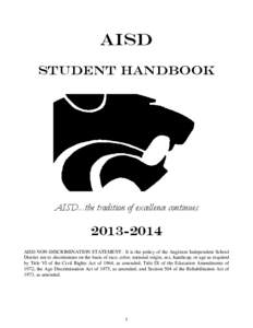 AISD STUDENT HANDBOOK