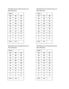 Minefield Game by PartyGameIdeas.com Mine Mark Sheet FINISH Minefield Game by PartyGameIdeas.com Mine Mark Sheet