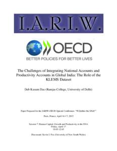 National accounts / Economics / Economy / Production economics / Social statistics / Official statistics / Economic indicators / Economic data / Productivity / Dale W. Jorgenson / United Nations System of National Accounts / Economic growth